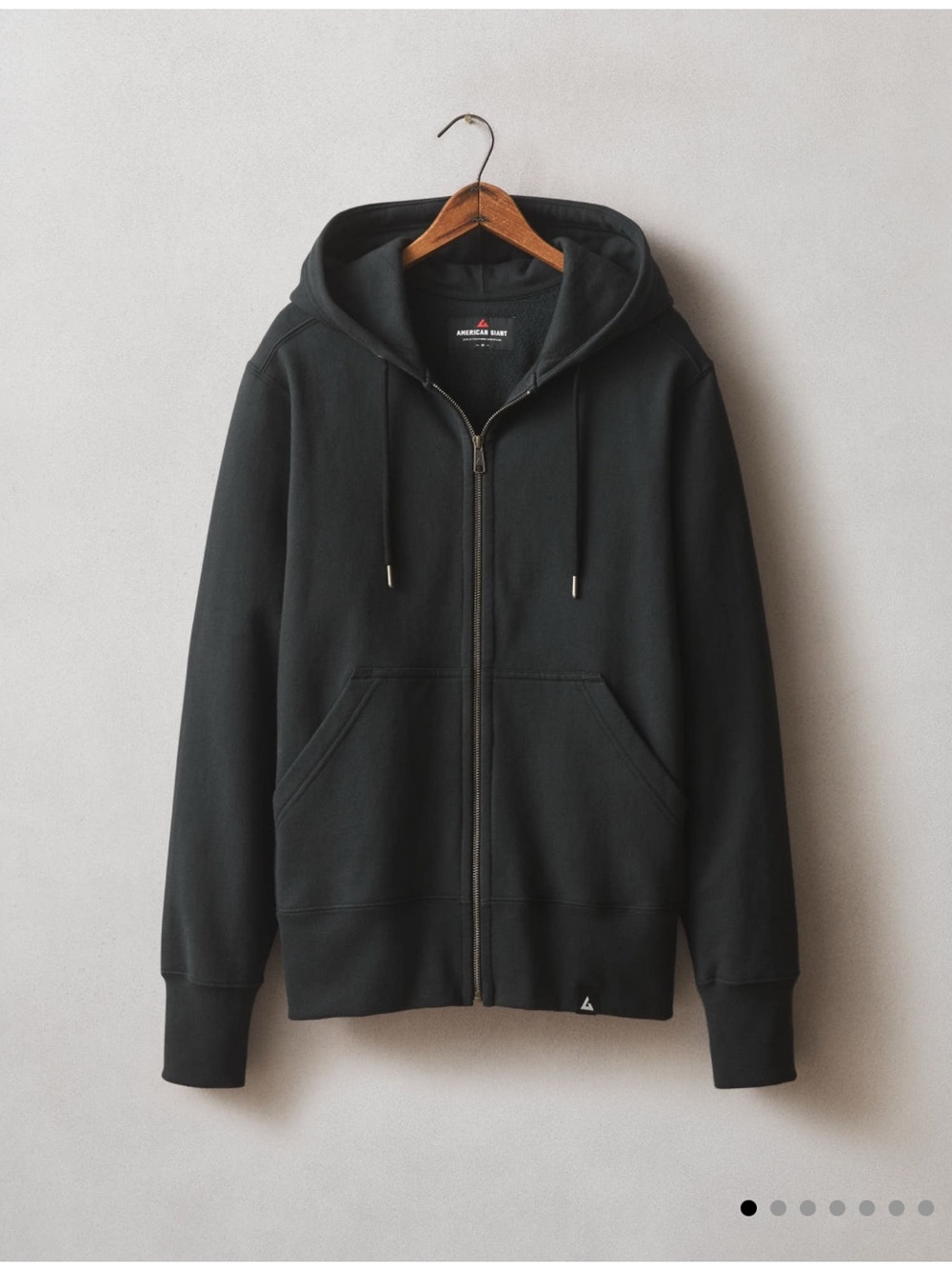 American Giant Black Full-Zip Classic Hoodie Women’s XL